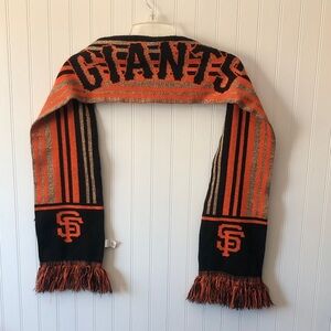 Forever Collectibles Giants Striped Scarf - Black and Orange